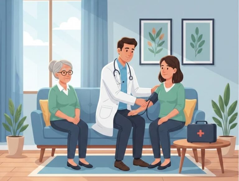 Médico general realizando consulta a domicilio urgente en Zipaquirá con valoración de signos vitales en casa